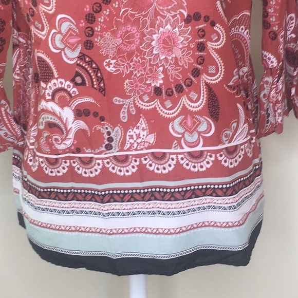 Ann Taylor factory tunic boho top paisley XS - Picture 3 of 7